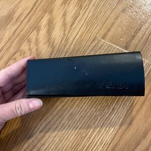 Fendi Twist Black Triangle Small Eyeglass  Hard Protective Carry Case